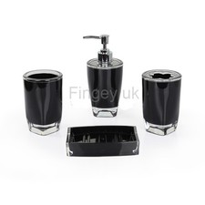 Fingey 4 Piece Bath Bathroom Accessory Set 6 Colors Modern Design