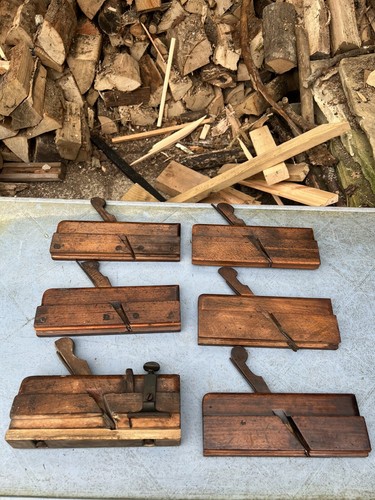 Vintage wooden moulding planes - wooden,