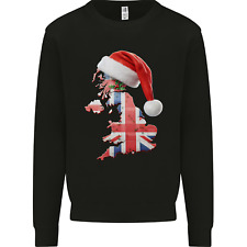 Christmas Great Britain UK Union Jack Flag Xmas Mens Sweatshirt Jumper