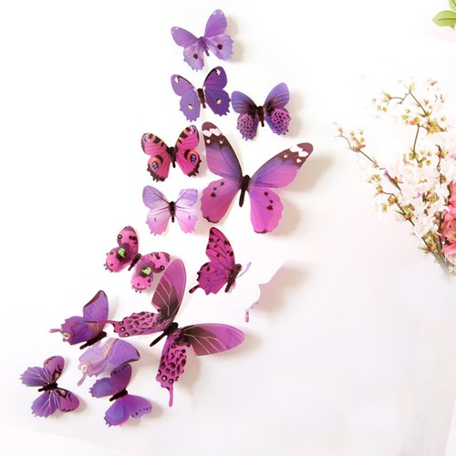 Pcs butterfly decal - 12,