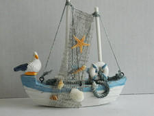 Wooden Fishing Boat Ornament