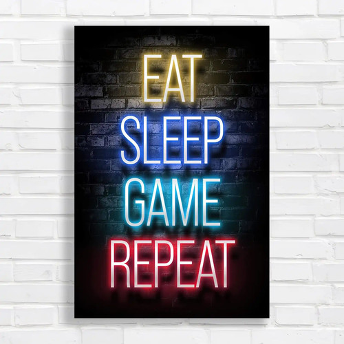 Neon eat sleep game - sleep,