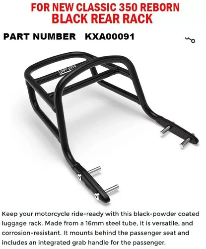 Black rear rack - rack", for