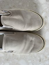 vans skate slip on suede white black very rare uk11