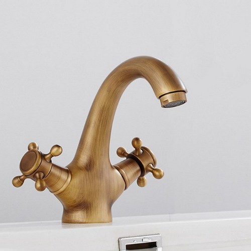 Brass bathroom basin - bathroom,