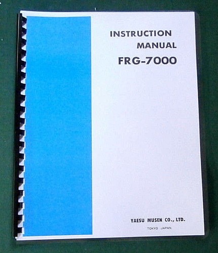 Yaesu frg 7000 - yaesu, instruction