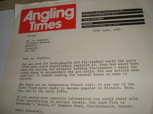 Angling times lettr - times, j.crossman