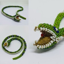 WW1 Turkish Prisoner of War Hand Sewn Beaded Snake (c1914-18)