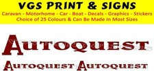 3 x ELDDIS AUTOQUEST MOTORHOME DECAL STICKERS CHOICE OF COLOURS #007