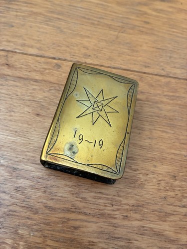 Trench art matchbox cover - matchbox, ww1