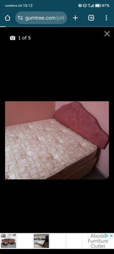 Bed double with mattress - with,