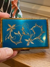 Blue enamel gold tone - &,