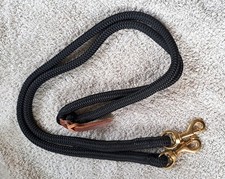 ROPE REINS with leather