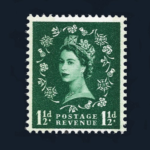 1960 phosphor green with - 1960, 1½d