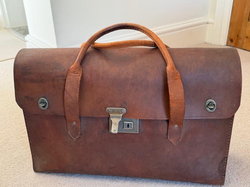 Vintage leather tool holdall - tool,