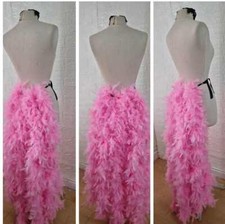 Long Feather Bustle Tail Train Cosplay Carnival Dance Fantail Showgirl Burlesque