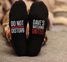 Do Not Disturb Manchester Name Socks - Personalised Printed Football Gift