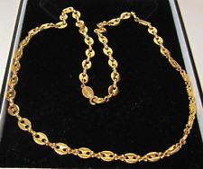 Wide 6mm Vintage Jewellery Napier Gold Plated Chain/Necklace ,~SIGNED 