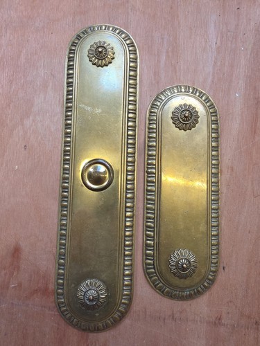 Antique brass finger plates - brass,