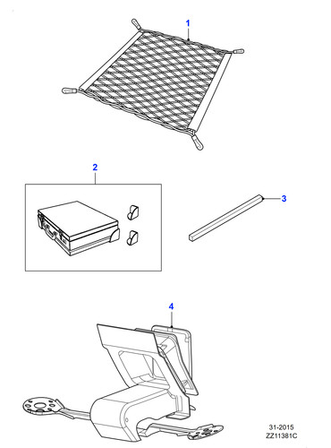 Jaguar genuine luggage net - genuine,