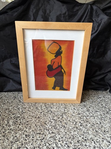 Vintage framed african art - vintage,