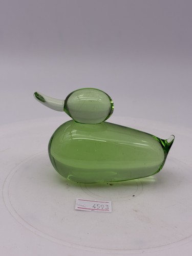 Vintage green glass - glass, duck