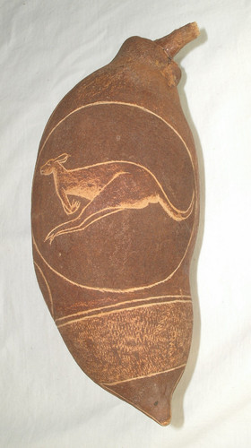 Vintage hand carved boab nut - vintage,