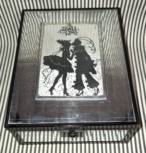 Vtg art deco chrome - deco, 9"
