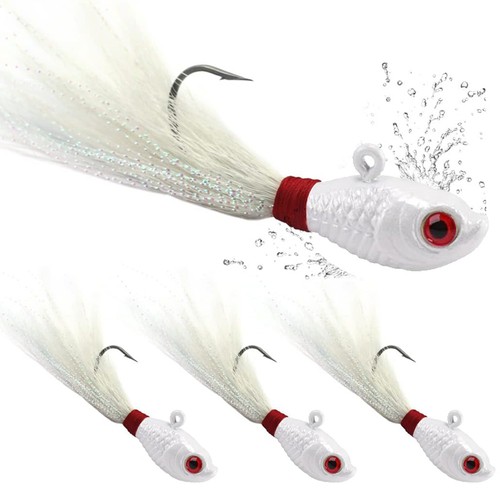3pcs bucktail jig - 3pcs, striper