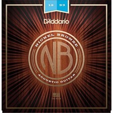D'Addario NB1253 Nickel Bronze Acoustic Guitar Strings, Light, 12-53