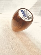 TRIUMPH  TR. WOOD GEAR KNOB WITH TRIUMPH LOGO *NEW* White /blue