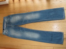 BLUE BLOOD HUTTON WASHED BLUE SLIM STRAIGHT JEANS 25 WAIST UK 4 6 XXXS XXS NEW