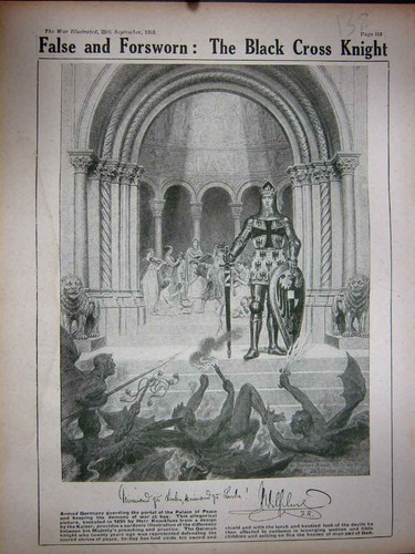 Old vintage print 1918 ww1 - old,