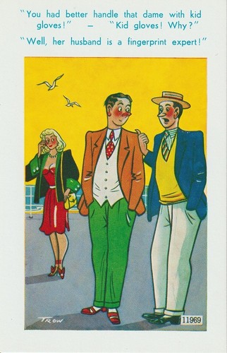 Vintage saucy seaside postcard - saucy,