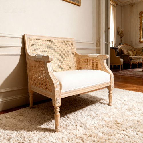 French accent chair - accent, wood