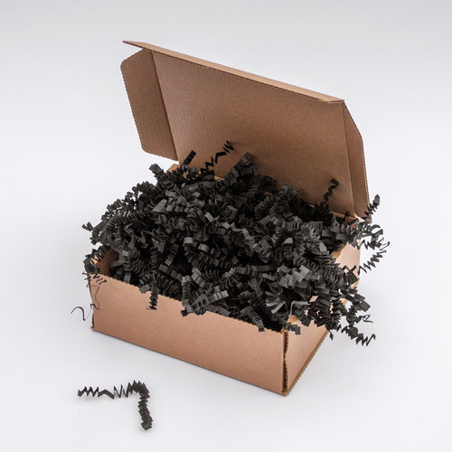 Black crinkle zigzag gift - crinkle/zigzag,