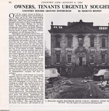 EMPTY AND ABANDONED COUNTRY HOUSES AROUND EDINBURGH. SEVERAL PICTURES AND ACCOMP