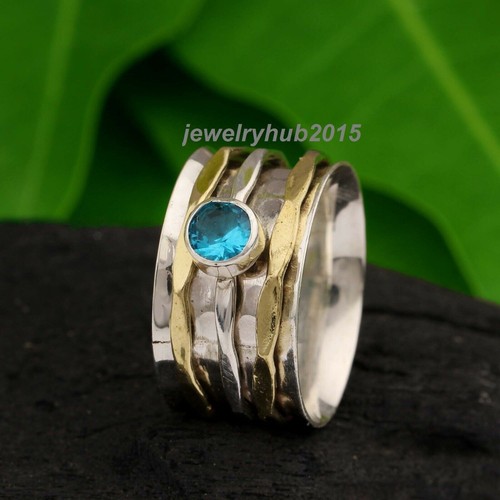 Blue topaz solid 925 sterling - blue,