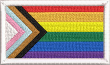 LBGT - Gay Pride Embroidered Patch Badge - Progress Pride