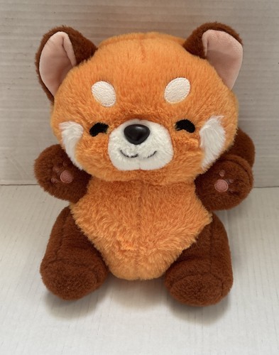 Red panda teddy bear plush - bear, 9"x