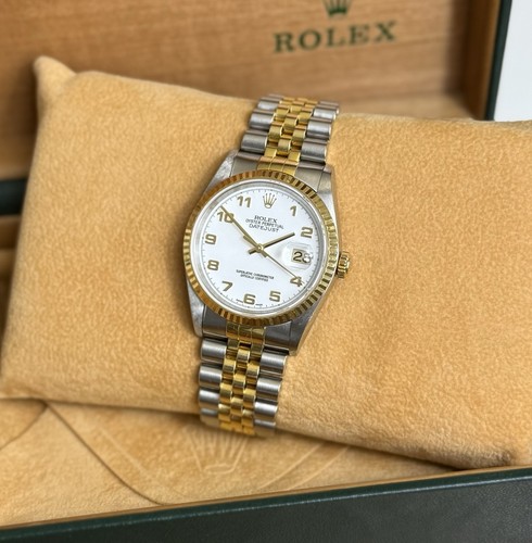 Gents steel gold rolex - &,
