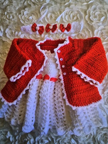Handmade baby girls dress set