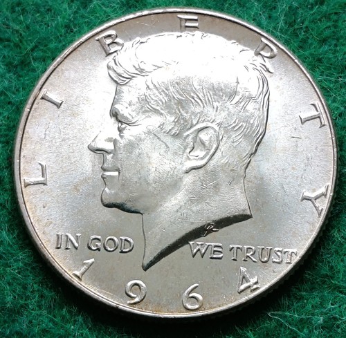 1964 usa kennedy half dollar - usa,