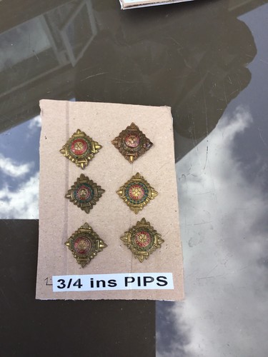 Six original ins brass - six, 3/4
