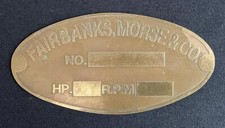FAIRBANKS MORSE & CO TYPE H STATIONAY ENGINE NAME PLATE EMBLEM BADGE INSIGNIA