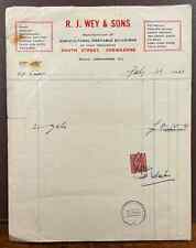 1948 R. J. Wey & Sons, Agricultural Buildings, Crewkerne Invoice