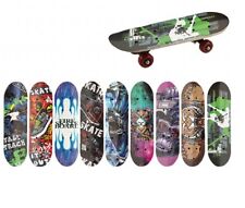 Kids Juniors Beginners Retro Design Wooden Skateboard 43cm x 13cm (17"x5")