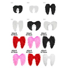Halloween Feather Fairy Angel Wings Cosplay Party Dress Up Props for Kids Adults