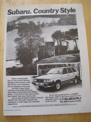 Subaru the 4wd counrty - 4wd,
