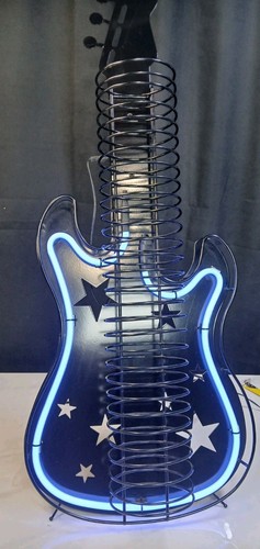 Neon guitar shape rack - guitar,